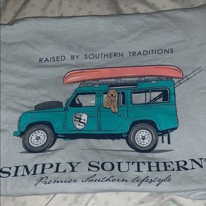 Baby blue simply southern short sleeve tee
